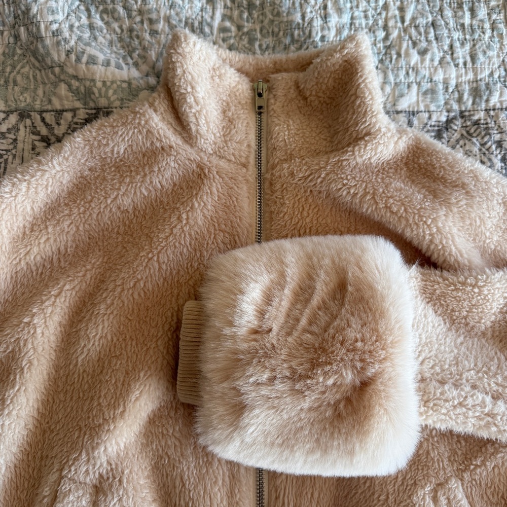 Cream Teddy Jacket - Picture 3 of 7
